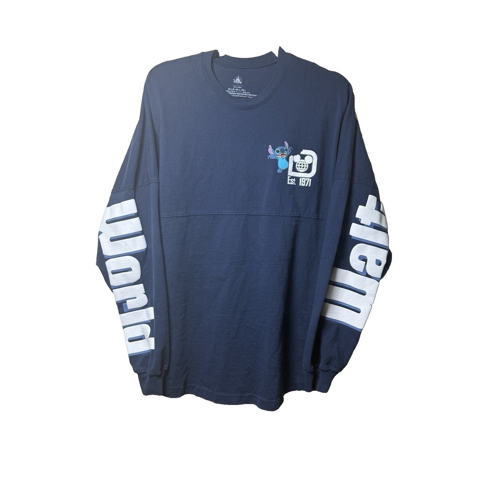 Disney Parks Walt Disney‎ World blue Stitch Spirit Jersey adult Size XL
